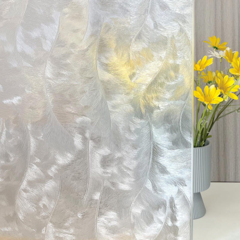 Wavy Feather Decorative Privacy Window Film