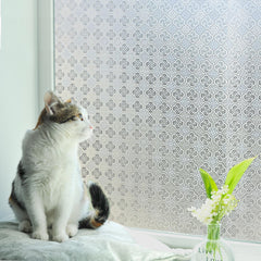 Ornate Floral Decorative Privacy Window Film