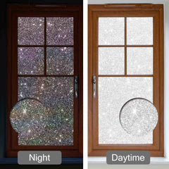 Glitter Static Cling Frosted Window Film