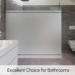 Hidbea frosted window film is ideal for bathrooms, offering privacy.